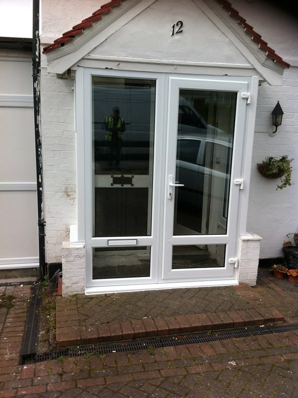 uPVC French doors fitted as front entrance in Wokingham